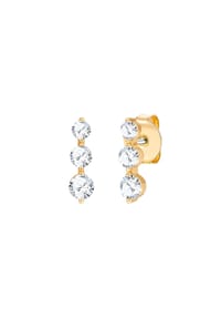 Luluandjane - Ohrstecker gelbgold Zirkonia weiß - gelbgold