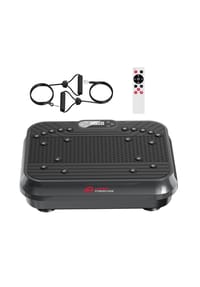 HOME FITNESS CODE - Vibrationsplatte Ganzkörpertrainer, 250 Intensitätsstufen, Trainingsprogramme, Muskeltraining - schwarz