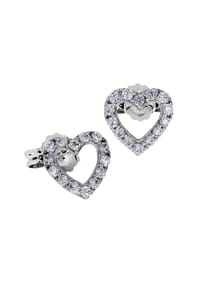 OSTSEE-SCHMUCK® - Ohrstecker , Herz 7 mm , Silber 925/000 - silber