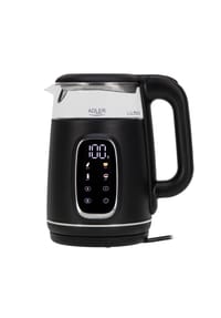 COFI - AD 1305 BS Wasserkocher 2200 W - 5 Temperatureinstellungen, 360°-Sockel - Schwarz/Silber 25 × 21 × 15,5 cm