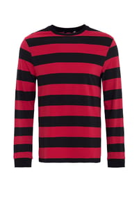 KING KEROSIN - Longsleeve aus Streifenjersey - red