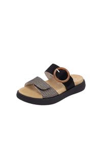 remonte® - Pantoletten, Leder, für Damen - 0 SCHWARZ-NATUR/S