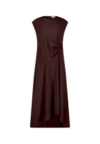 CARTOON - Midikleid mit Raffung - Dunkelbraun