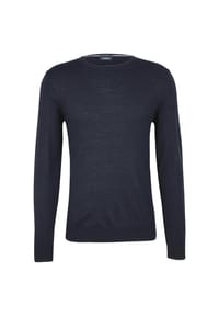 JOOP! - Herren Strickpullover - JK-01Denny, Rundhals, Feinstrick, Wolle, uni - Blau