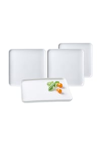 Ritzenhoff & Breker Servierplatten Skagen 25 x 25 cm 4er Set weiß - SKAGEN - weiß