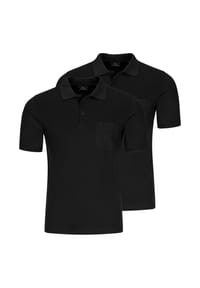 RAGMAN - Poloshirt 2er Pack Basic - Anthrazit