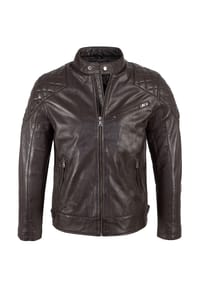 Rock Creek - Lederjacke Regular Fit - Schwarz
