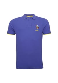 U.S. POLO ASSN. - Poloshirt Kurzarmshirt bunter Poloreiter - blau