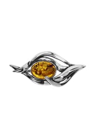 OSTSEE-SCHMUCK® - Brosche , Mine , Silber 925/000 - silber