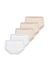 Speidel. - Midi Slip 5er Pack Cotton & More - Beige / weiß