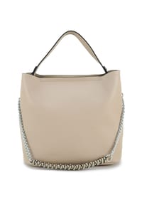 HARPA - Shopper HALIN mit Schultergurt aus silberfarbenen Kettengliedern - arctic white