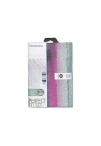 brabantia - Bügelbrettbezug mit 4mm Schaumstoff, Baumwolle, Morning Breeze, 110 x 30 cm - Ecru