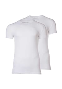 DSQUARED2 - Herren T-Shirt - Rundhals, Cotton Stretch Twin Pack, 2er Pack - Weiß
