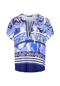 BETTY BARCLAY - Longbluse mit Aufdruck - Blau/Weiß