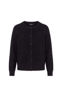 olsen - Cardigan mit Raglanärmeln und Rundhalsausschnitt - Black