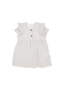maximo® - GOTS BABY GIRL-Kleid, Kurzarm Musselinstoff, Futter - blassrosa-blümchen