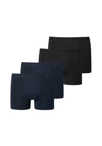 SCHIESSER - Jungen Shorts 4er Pack - Serie 95/5, einfarbig, Organic Cotton - Dunkelblau