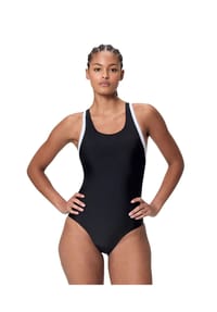 speedo® - Badeanzug Colourblock Contour, pillingbeständig, für Damen - ANTHRACITE/WHITE