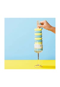 DONKEY - Spülschwamm Crazy Curls Lemon, Gelb / Blau, 26 cm - Gelb / Blau