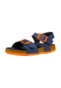 GEOX - Lederimitat Sandalen - Grün/Gelb