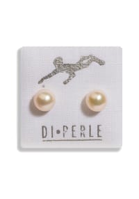 DI PERLE® DI PERLE Schmuckkollektion - Süßwasser Zuchtperlen Ohrringe Ohrstecker aus 925er Silber platiniert - weiß