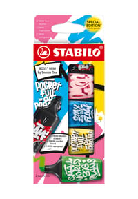 STABILO - Textmarker Boss Mini, 5er-Etui - MEHRFARBIG, mehrfarbig