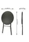 VCM. Klapptisch | Stehtisch | Partytisch | Gartentisch klappbar | Bistrotisch | Bartisch 110 cm rund Ø 80 cm Bild 9