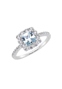 GIORGIO MARTELLO MILANO - Ring Ziersteine, Zirkonia weiß, Silber 925 - blau