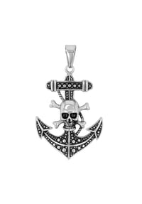 Adelia's - Damen Anhänger Totenkopf aus Edelstahl - Silber