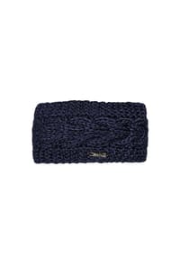 CAPO - Stirnband, Zopfmuster Strick, Fleecefutter - alpaca