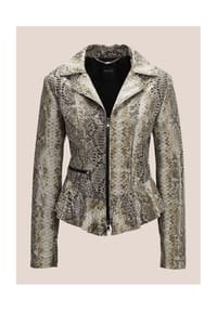 MADELEINE - Sportliche Kurzjacke mit Snake-Print - wollweiß / multicolor