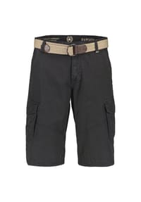 LERROS - Unifarbene Cargobermuda mit Gürtel - DARK GRAPHITE