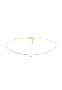 elli. - Halskette Choker Labradorite Solitär 925 Silber - Gold