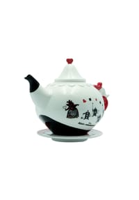 ABYSTYLE - Teekanne Alice im Wunderland - Queen of Hearts, Keramik, 1.2 L - mehrfarbig
