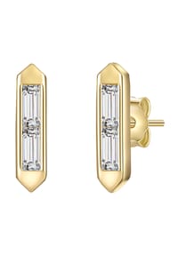 GLANZSTÜCKE MÜNCHEN - Damen Ohrringe aus 925/- Sterling Silber in Gelbgold mit Topas - gelbgold
