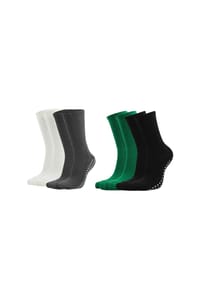 MUNADUNA - 4er-Pack Frottee-Anti-Rutsch-Socken   in S/M Fitness-Socken,Baumwolle,Anti-Rutsch - Bunt Mix