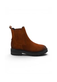 Apple of Eden - Stiefel AOETUI Moderner Chelsea-Stiefel aus hochwertigem Wildleder - Cognac