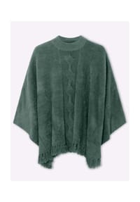 sheego - Strickponcho - moos