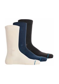 STANCE - Unisex Socken 3er Pack - Icon, Logo, Basic, Crew Socken - Grau/Blau/Weiß
