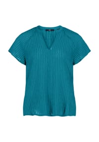 zero - Bluse mit V-Ausschnitt - Deep Lagoon