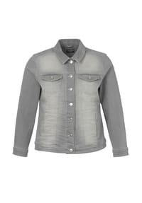 VIA APPIA -DUE- - Jeansjacke in großen Größen - jeans hellgrau