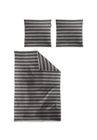 irisette® - Mako-Satin Bettwäsche Set Wave-HK 8559 - 11 grau