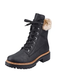 rieker - Lederimitat Stiefelette - Schwarz