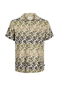 JACK & JONES - Hemd FLORES Kurzarmhemd - braun