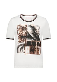 BETTY BARCLAY - Basic Shirt mit Aufdruck - Patch Cream/Brown