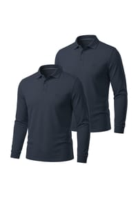 normani® - 2er Set Herren Langarm Poloshirt Lyroe - Anthrazit