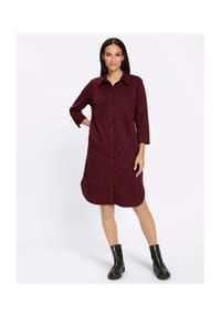 heine - Velourslederimitat-Kleid - burgund