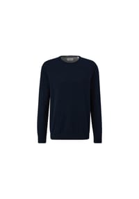 s.Oliver - Strickpullover, Rundhals-Ausschnitt, Logo-Stickerei, für Herren - BLACK/GREY