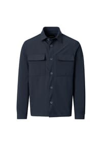 VENTI - Herren Hemdjacke uni Casual Fit - Dunkelblau