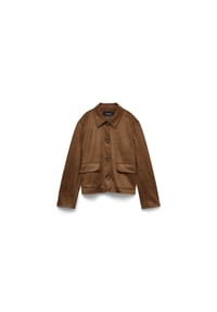 VERO MODA® - Kunstlederjacke Jose Kelly, Klappkragen, für Damen - 195781 COGNAC